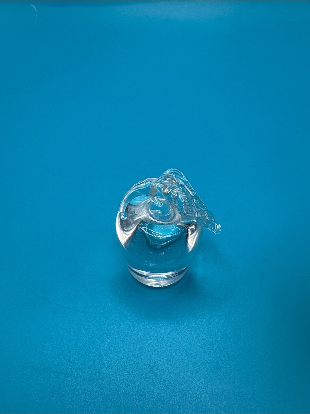 Clear Glass Miniture Apple Paperweight